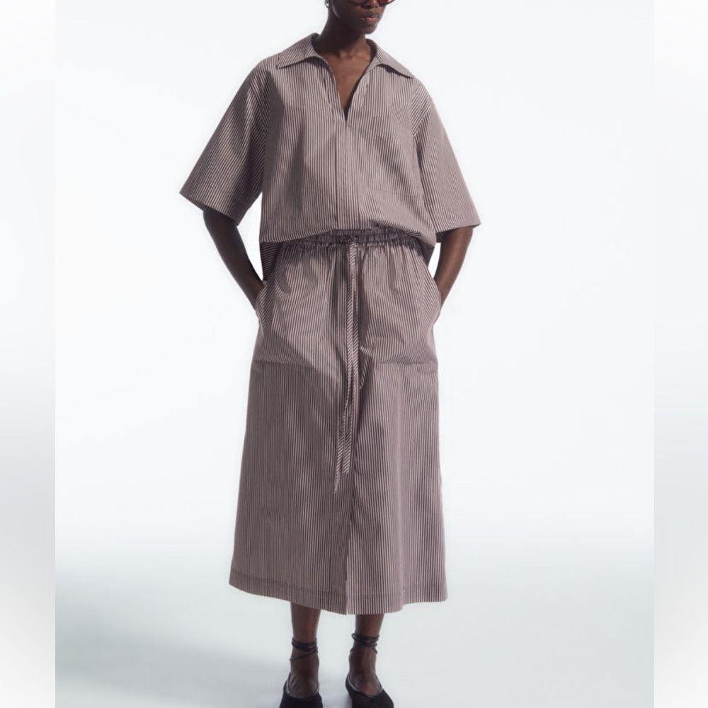 COS DRAWSTRING MIDI SKIRT
